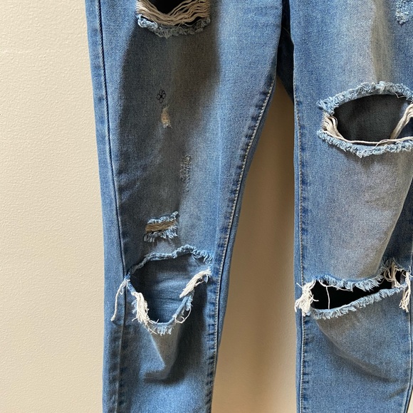 Dolls Kill brand - Distressed straight leg jeans - Picture 2 of 7
